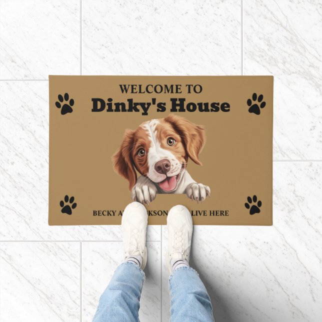 Brittany Spaniel Dog Doormat (Indoor)
