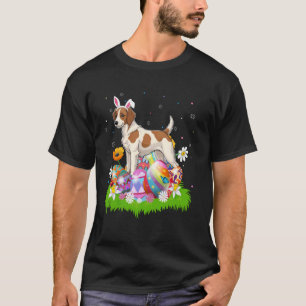 Brittany Spaniel Dog Easter Egg Hunt Bunny Ear Eas T-Shirt