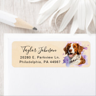Brittany Spaniel Dog Return Address Label
