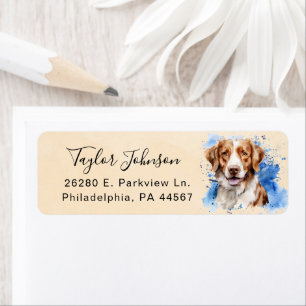 Brittany Spaniel Dog Return Address Label
