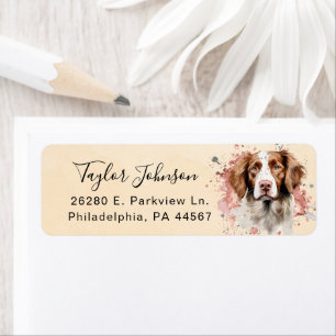 Brittany Spaniel Dog Return Address Label