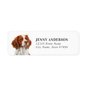 Brittany Spaniel Dog Return Address Labels