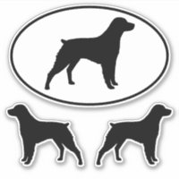 Brittany Spaniel Dog Silhouettes Vinyl Sticker Set
