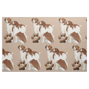 Brittany Spaniel fabric