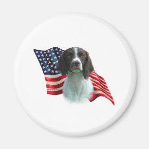 Brittany Spaniel Flag Magnet