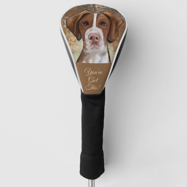 Brittany  Spaniel  Golf Head Cover (Front)