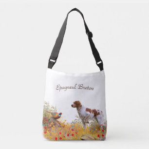 Brittany Spaniel, Hunting Pheasant Crossbody Bag