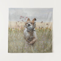 Brittany Spaniel hunting quail , Art