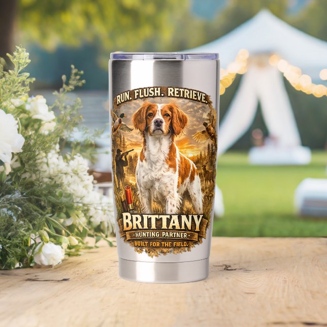 Brittany Spaniel Insulated Tumbler (Wedding (Rotated))