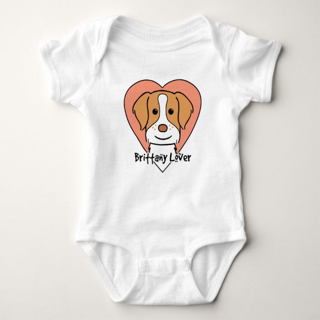Brittany Spaniel Lover Baby Bodysuit (Front)