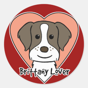 Brittany Spaniel Lover Classic Round Sticker
