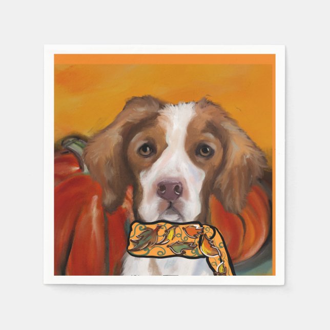 Brittany Spaniel     Napkin (Front)