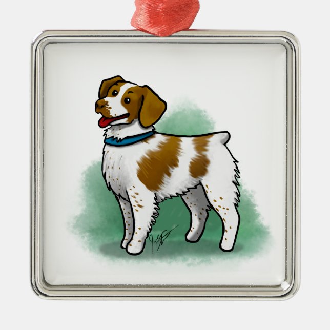 Brittany Spaniel Ornament (Front)