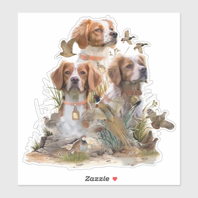 Brittany Spaniel , Passion for Birds (Sheet)