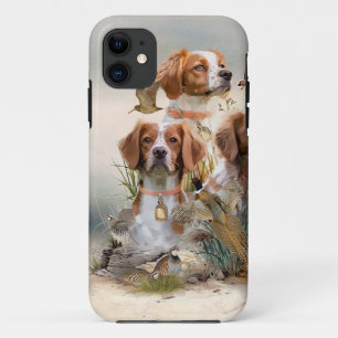 Brittany Spaniel , Passion for Birds Case-Mate iPhone Case