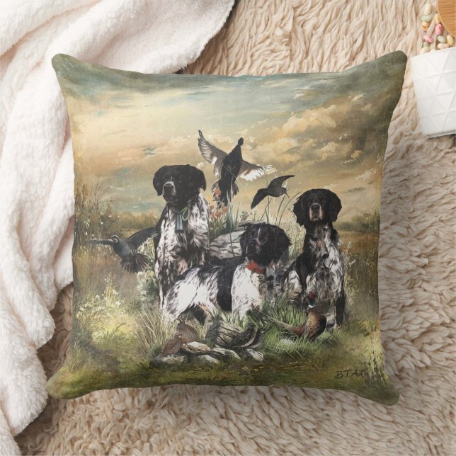 Brittany Spaniel , Passion for Birds Cushion (Blanket)