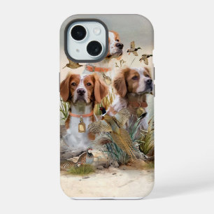 Brittany Spaniel , Passion for Birds iPhone 15 Case