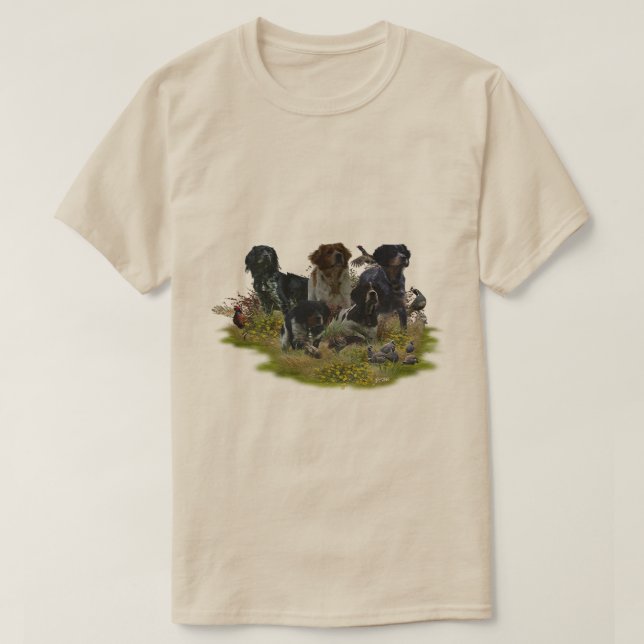 Brittany Spaniel , Passion for Birds T-Shirt (Design Front)