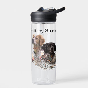 Brittany Spaniel , Passion for Birds Water Bottle