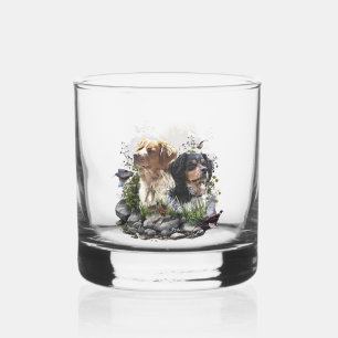 Brittany Spaniel , Passion for Birds Whiskey Glass