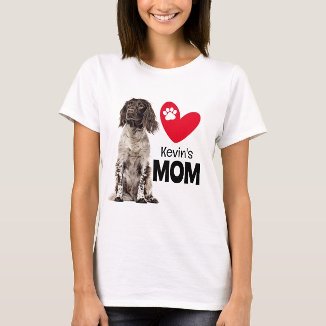 Brittany Spaniel Personalised Mum T-Shirt (Front)