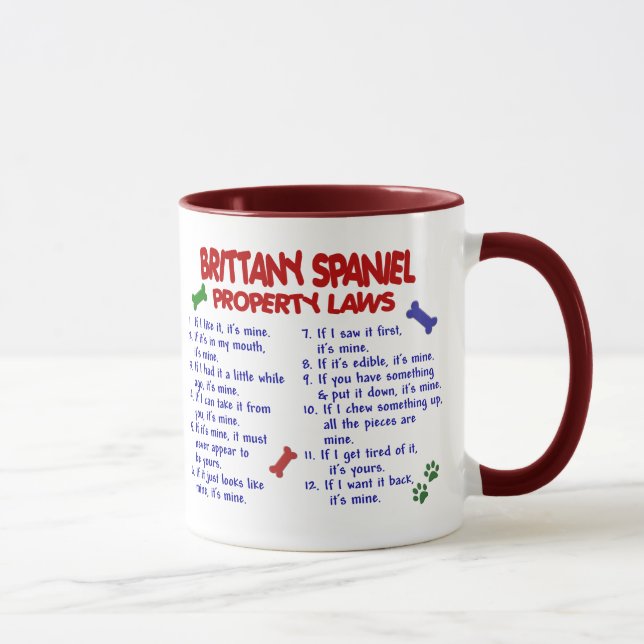 BRITTANY SPANIEL Property Laws 2 Mug (Right)