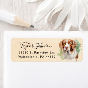 Brittany Spaniel Return Address Label