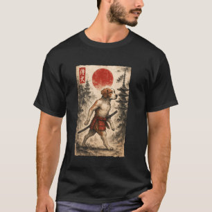 Brittany Spaniel Samurai Warrior Vintage Ukiyo-e D T-Shirt