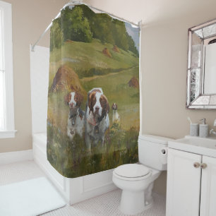 Brittany Spaniel  Shower Curtain