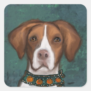 Brittany Spaniel Square Sticker