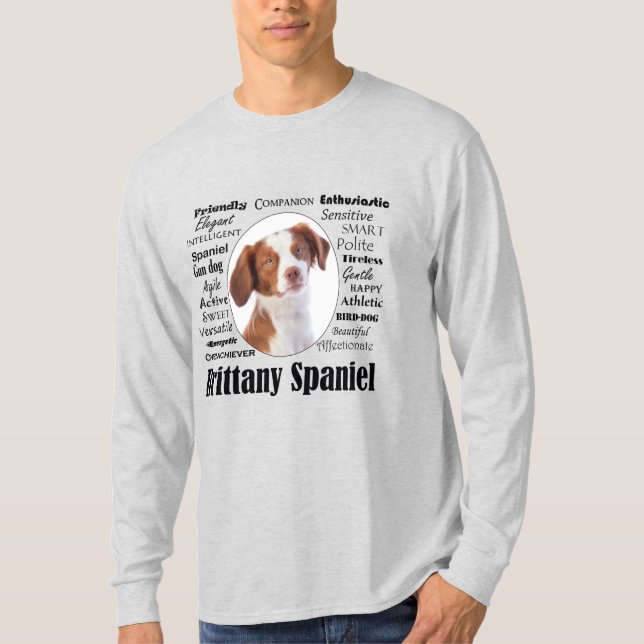 Brittany Spaniel Traits T-Shirt (Front)
