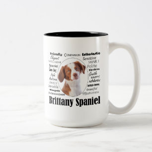 Brittany Spaniel Traits Two-Tone Coffee Mug