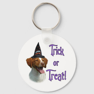 Brittany Spaniel Trick Key Ring