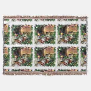 Brittany Spaniel Where Love Grows Throw Blanket