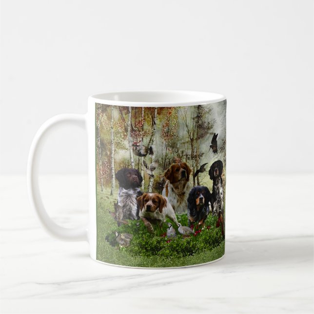  Brittany Spaniels,   Bird Hunting     Coffee Mug (Left)
