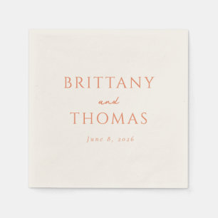 Brittany Thomas Elegant Coral Serif Napkin
