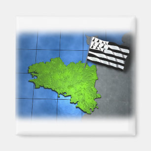 Brittany with its own flag magnet