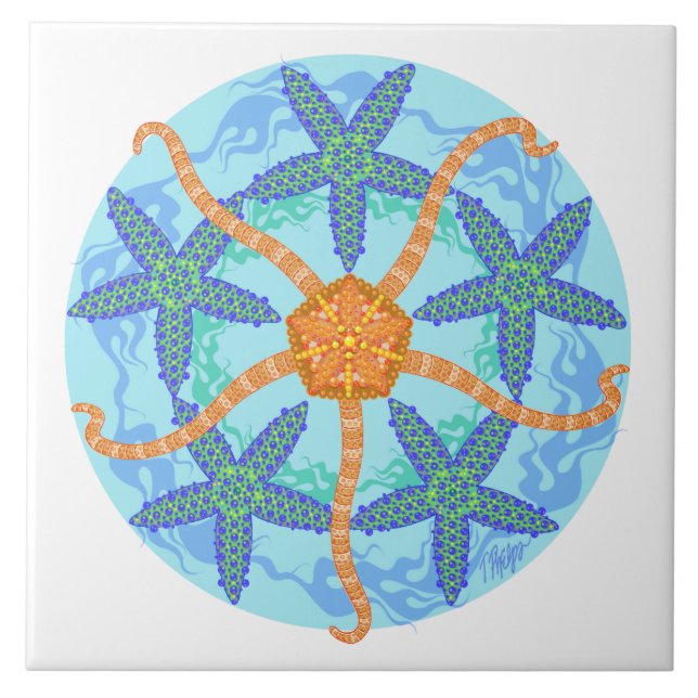 Brittle Starfish Mandala Tile (Front)