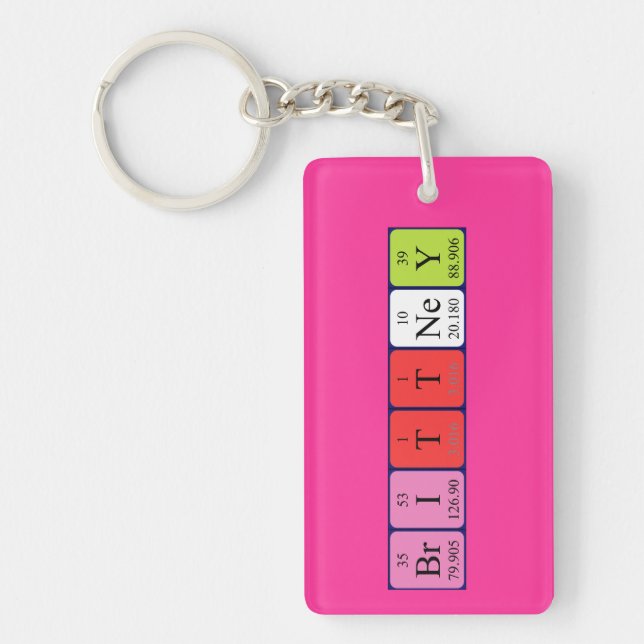 Brittney periodic table name keyring (Front)
