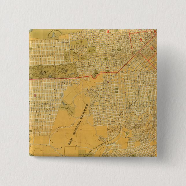 Britton and Rey's Guide Map 15 Cm Square Badge (Front)