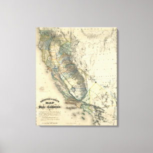 Britton and Rey's Map of California Canvas Print