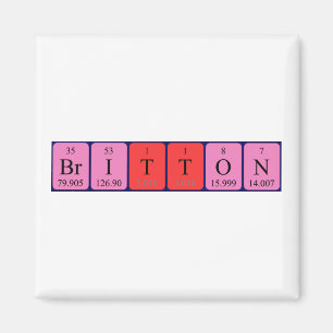 Britton periodic table name magnet