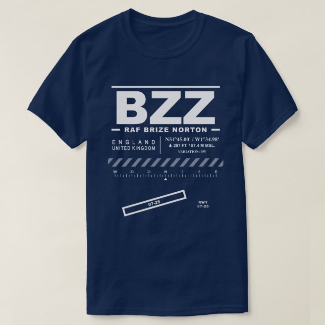 Brize Norton Airport BZZ T-Shirt (Design Front)
