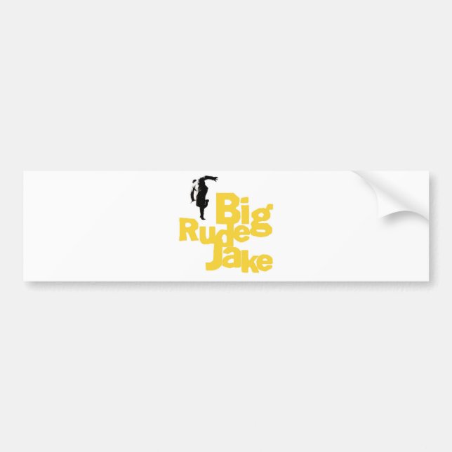 BRJ skanking man bumper sticker, white bg Sticker (Front)