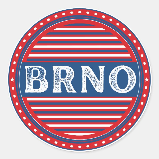 Brno City Pride Emblem – Czech Identity Classic Round Sticker (Front)