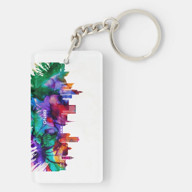 Brno Skyline Key Ring (Back)
