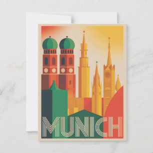 Brno vintage postcard, Czech Republic travel art, Postcard