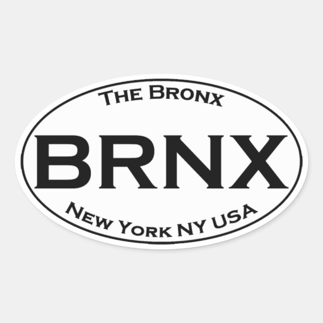 BRNX - The Bronx New York Oval Logo Sticker (Front)