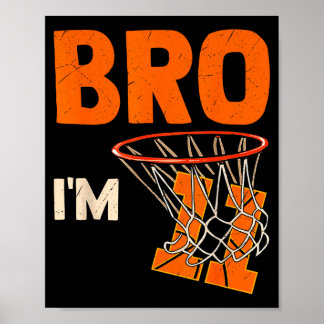 Bro 11 Basball Theme Birthday Party Celebration Poster