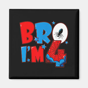 Bro 4 spider theme party boy birthday 4th years ol magnet